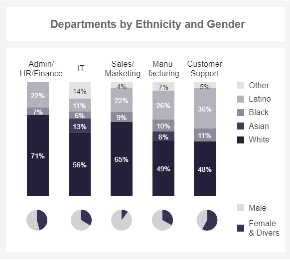 ethnicity diversity by department